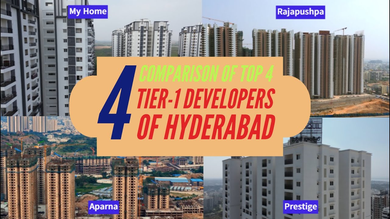Comparison of Top 4 Tier 1 Developers of Hyderabad || My Home vs Aparna vs Rajapushpa vs Prestige