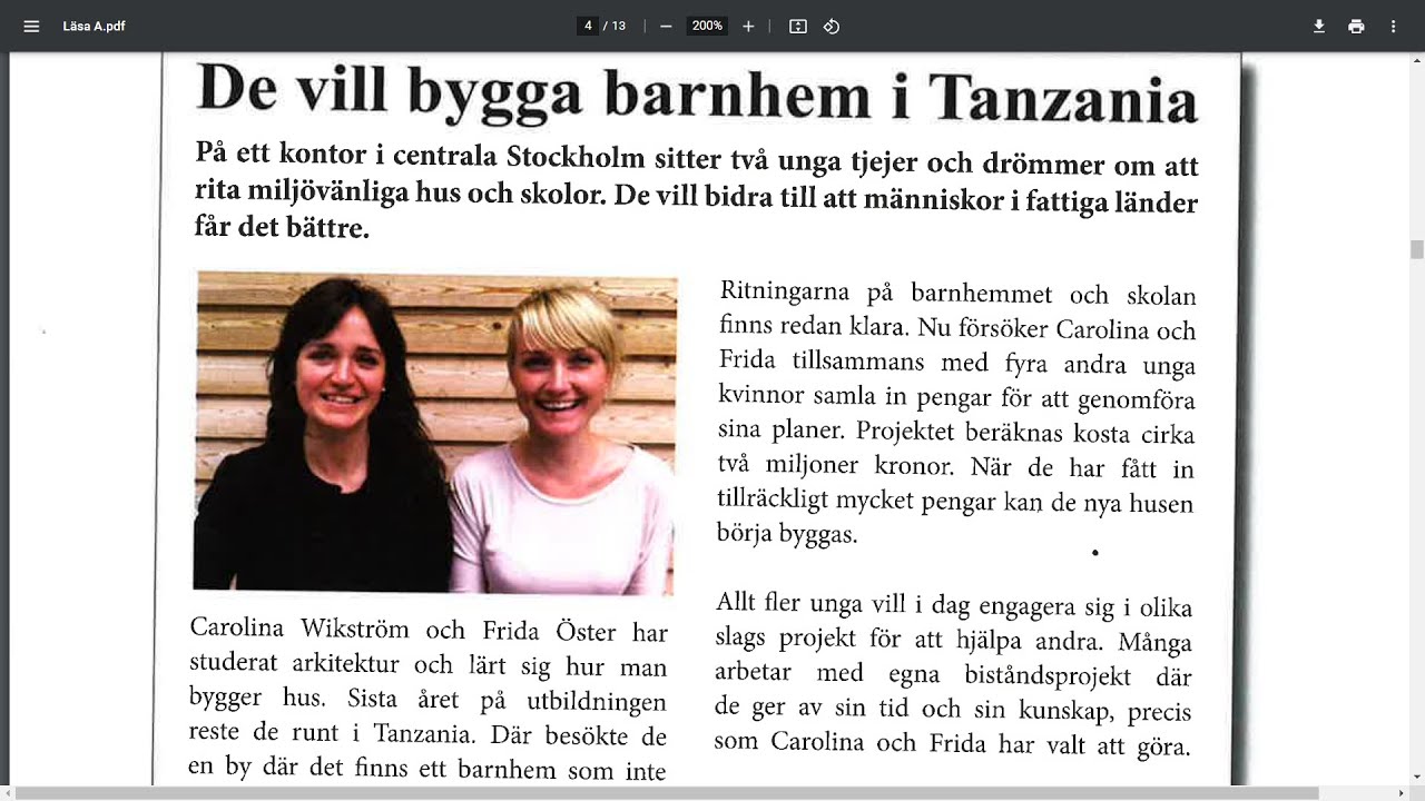 Nationella prov Läsförståelse Sfi Kurs D 2012 - كيفية فهم النصوص السويدية الطويلة