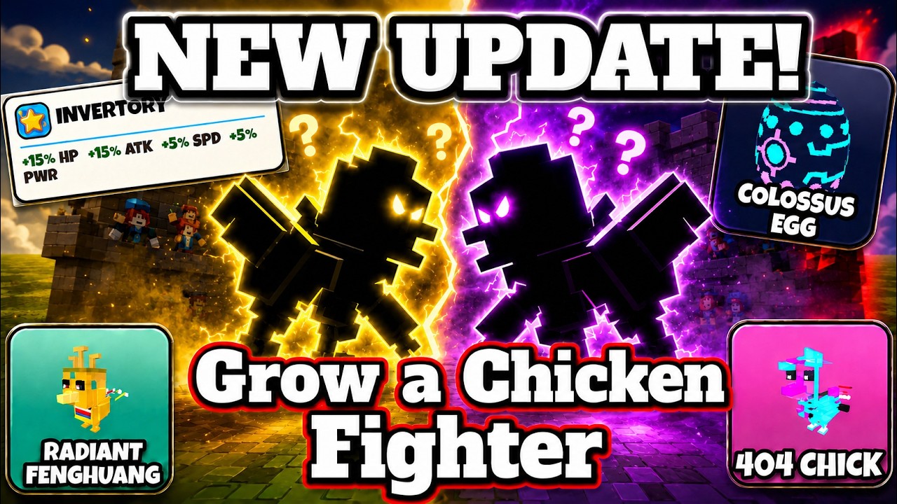 *META CHICKENS* Grow A Chicken Fighter NEW UPDATE!!!