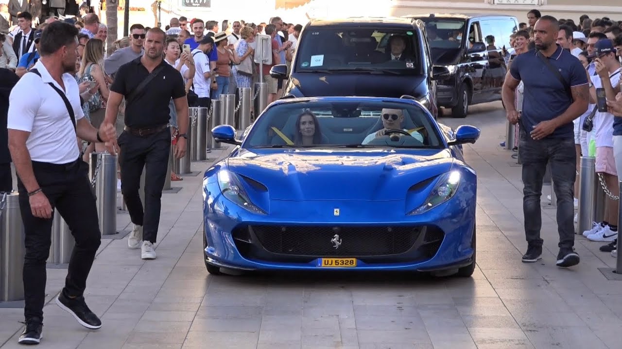 Erling HAALAND et ses gardes du corps en Ferrari 812 GTS ! 🔥