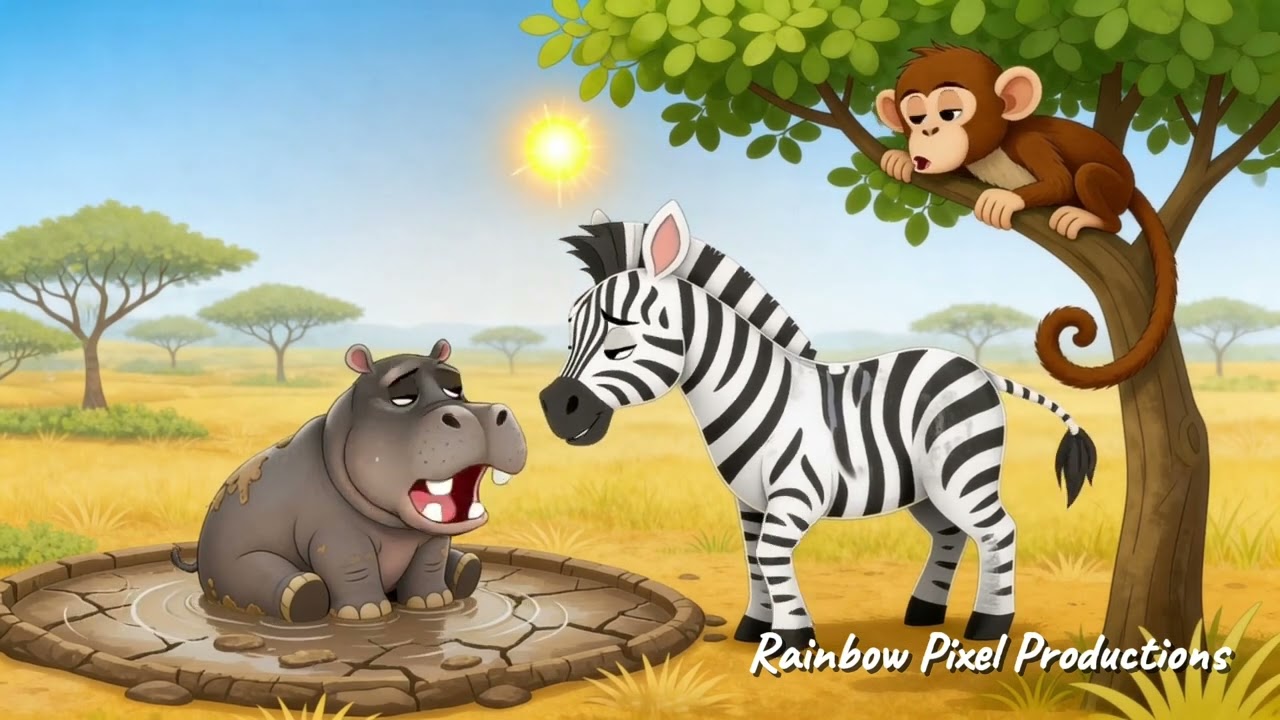 ביזי הזברה ועונת הגשמים 🦓🌧️ | סיפור אנימציה רגוע לילדים