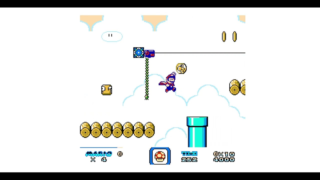 Super Mario World NES Improvement v1.4 - 4-2 (Original: Cheese Bridge Area)