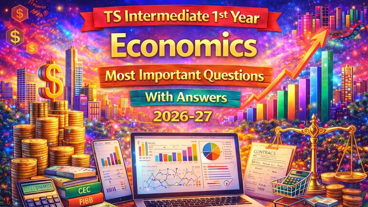 TS Intermediate 1st Year |Economics | Most Important Questions With Answers |Cover All Units|2026-27