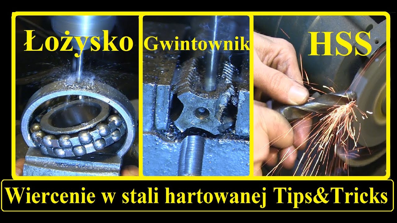 Jak Ostrzyć wiertła Do stali hartowanej - jak przewiercić N&oacute;ż ,łożysko ,resor złamany gwintownik itd