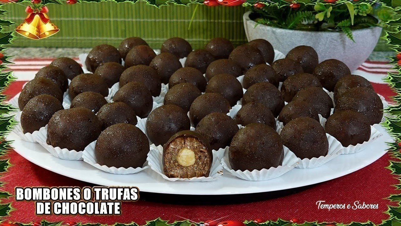 ESPECIALES BOMBONES O TRUFAS DE CHOCOLATE PARA NAVIDAD FÁCILES Y DELICIOSOS