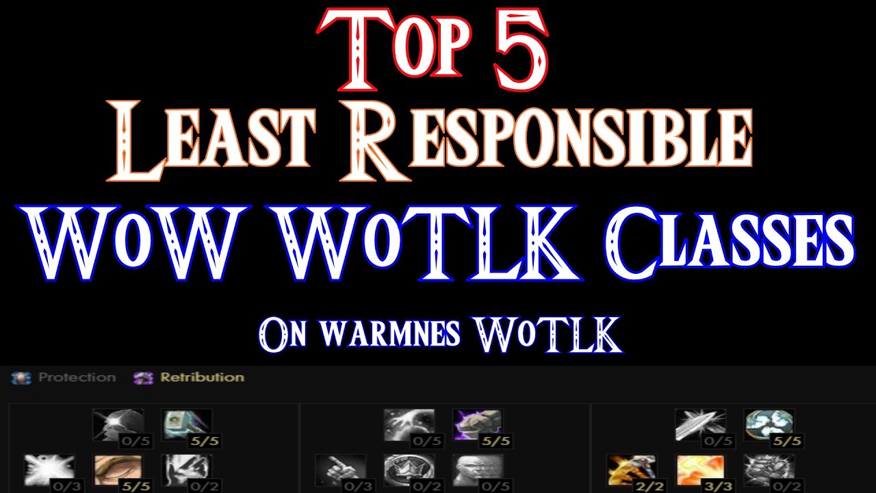Пять наименее ответственных классов WoW WoTLK