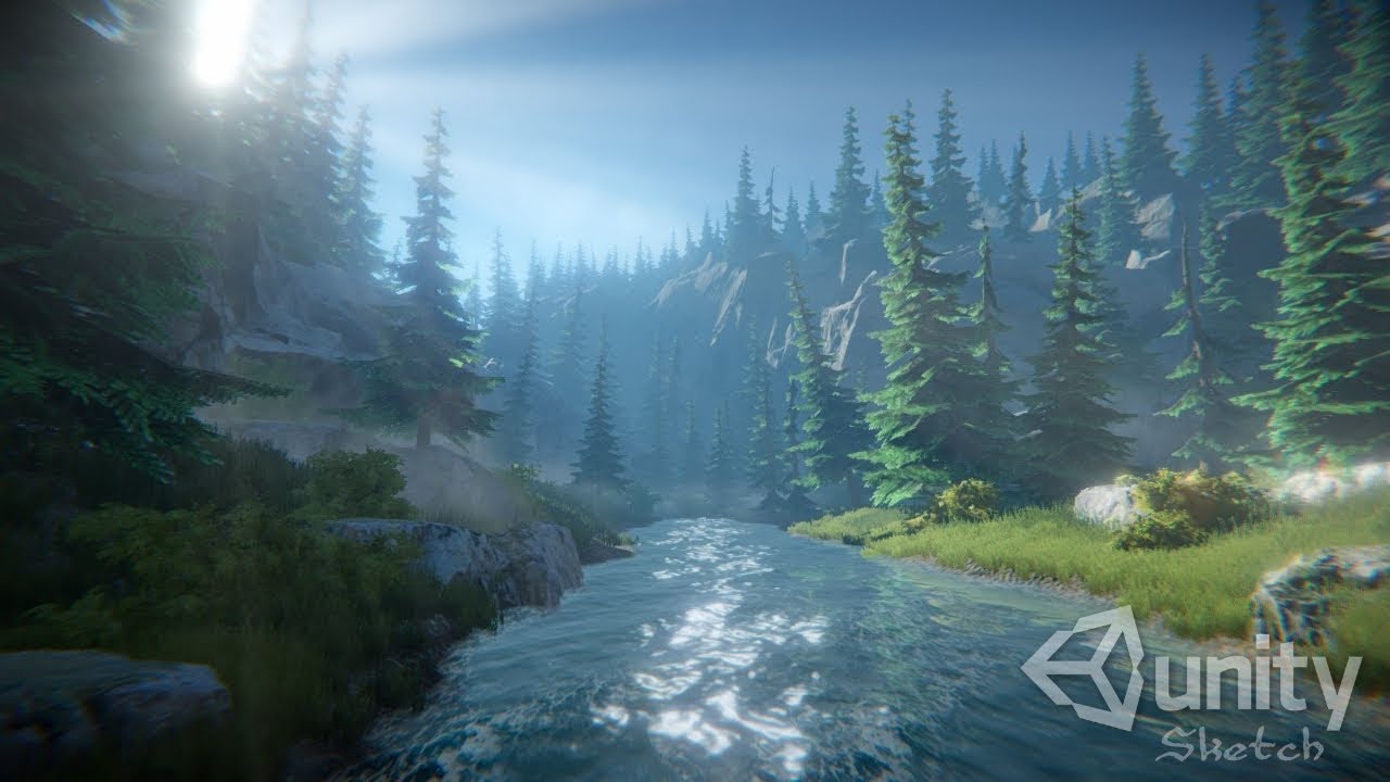 How to create a beautiful river side scene in Unity 2018 | Only free assets!