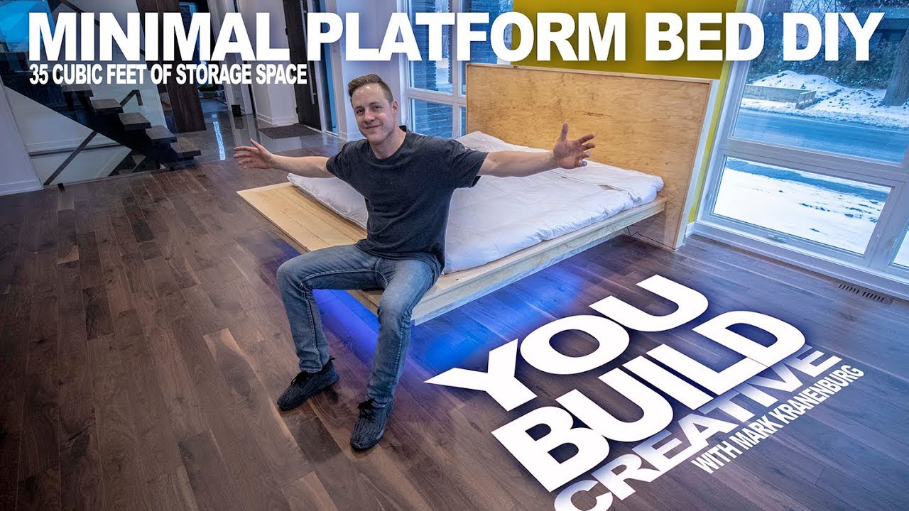 DIY Minimalist Platform Bed - YouBuild Creative