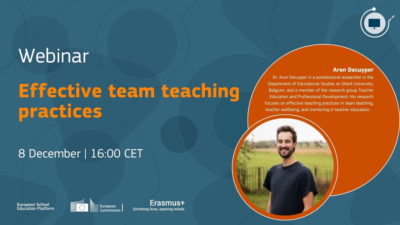 European Commission webinar on the theoretical foundations of team teaching