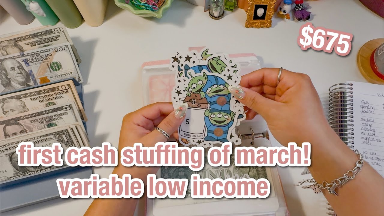 first cash envelope stuffing of march! | variable low income
