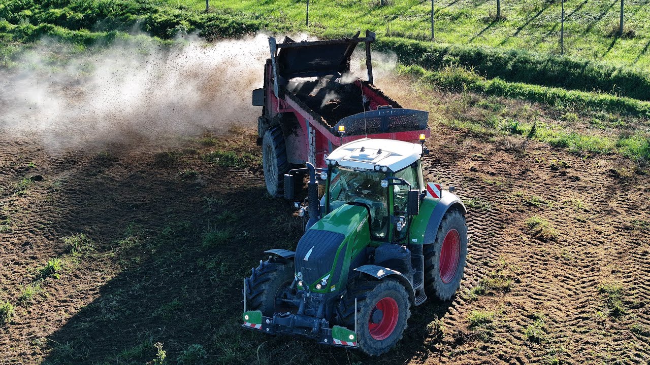 Distribuzione digestato solido / 2X Perard Optium 185 SLC / Fendt 826 & Fendt 822 S4| Kramer KT 55.9