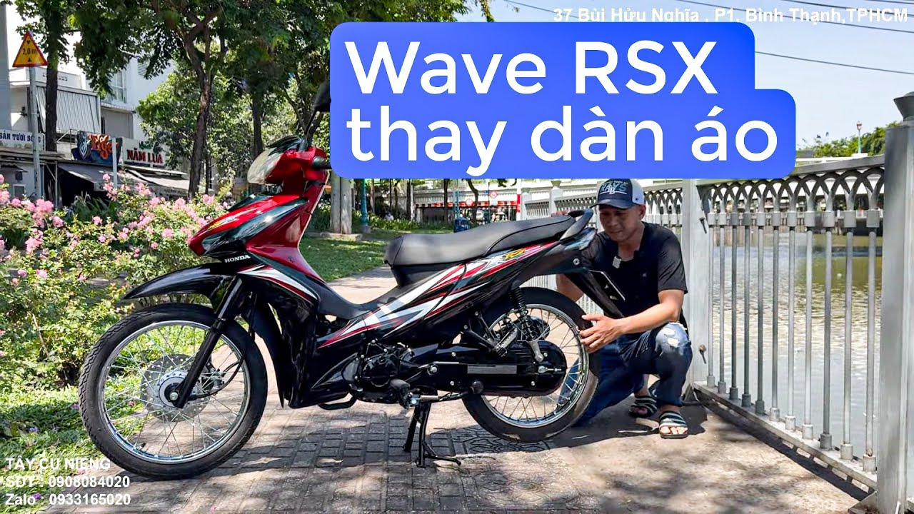 WAVE RSX 110 THAY DÀN ÁO MỚI  SƠN XI DÀN CHÂN giúp xe nhìn sạch sẽ và MÁY ÊM CHẠY ĐẦM k hao xăng