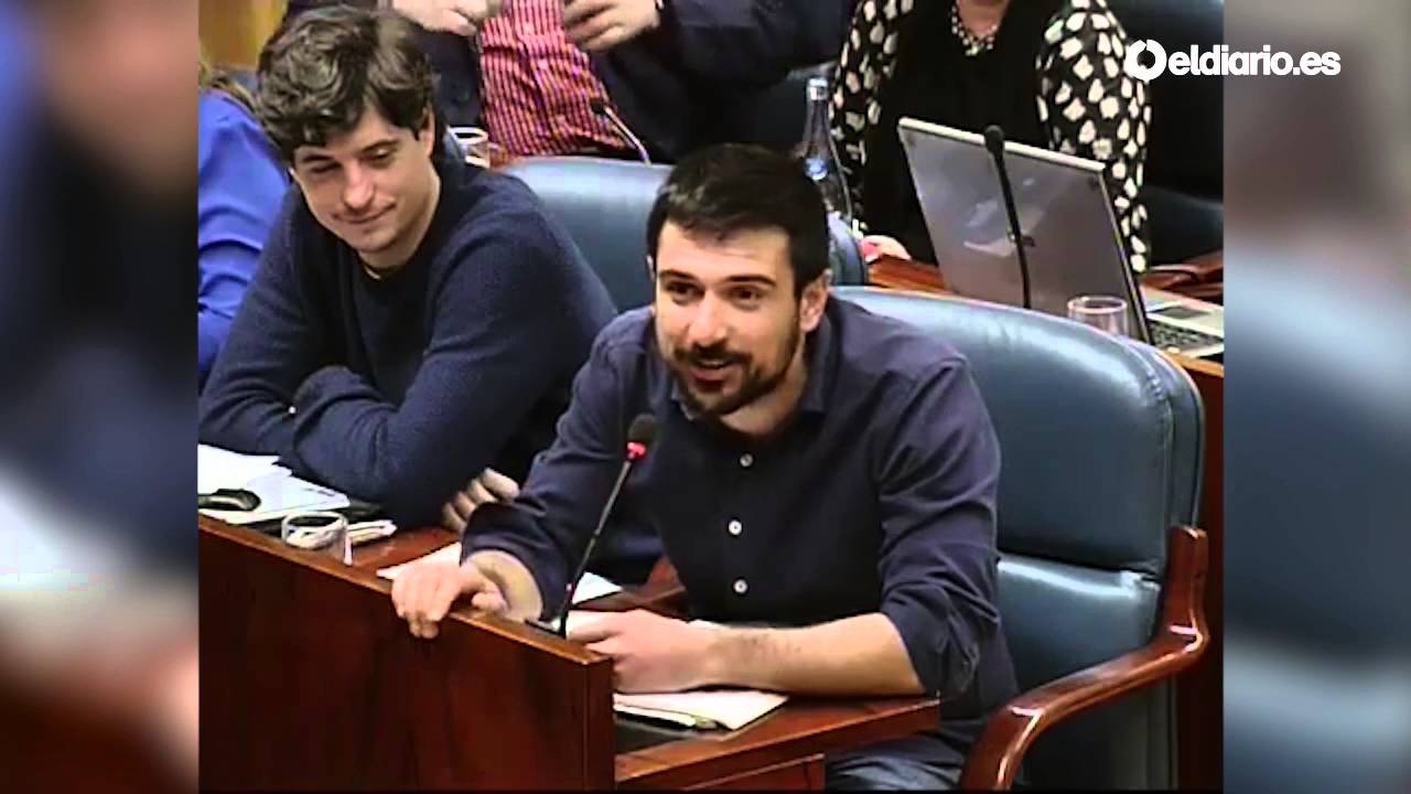 Rifirrafe entre Esperanza Aguirre y Ramón Espinar en la Asamblea de Madrid