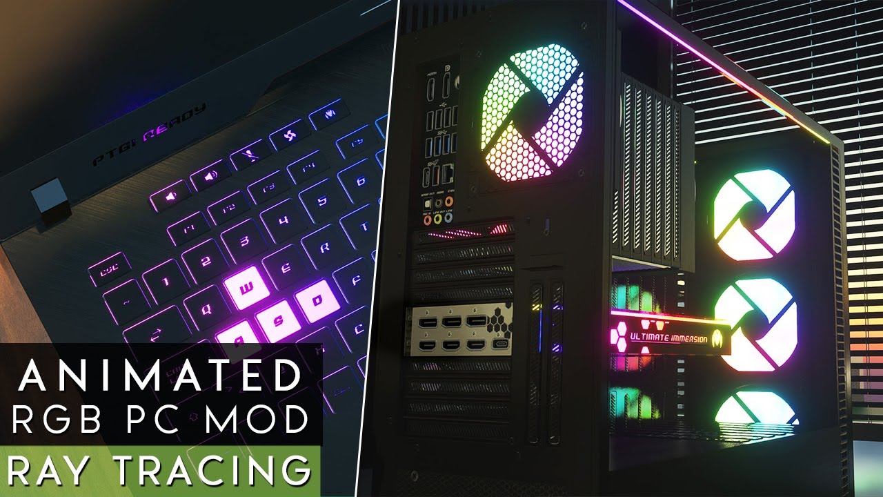 RGB LED PC block in Minecraft with Ray Tracing!