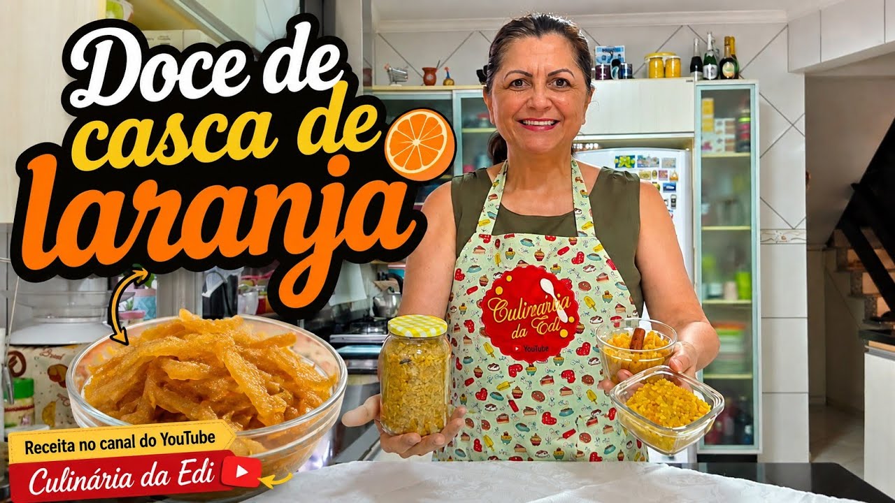DOCE DE CASCA DE LARANJA SEM CALDA, DESPERDÍCIO ZERO