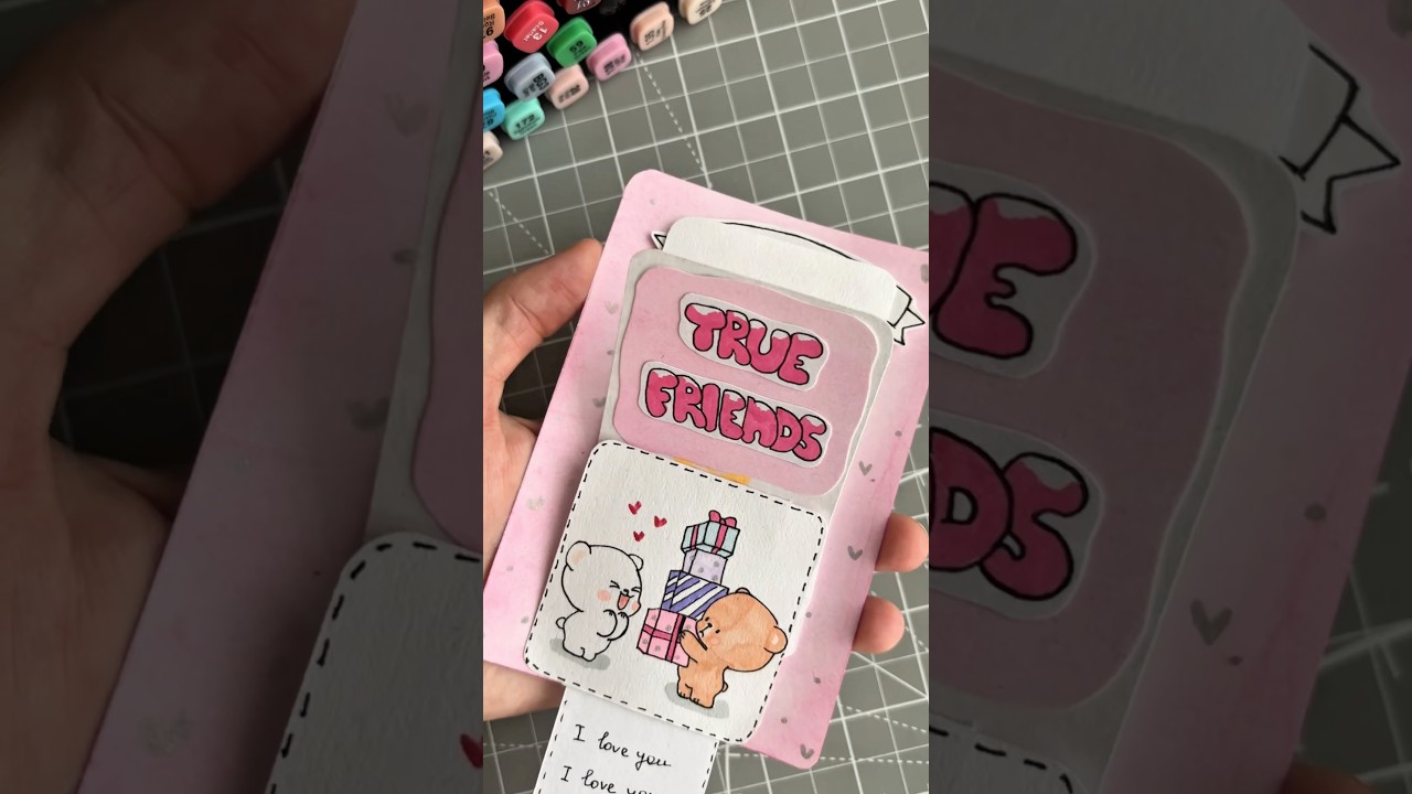 DIY Handmade Card for Friends💕 Easy and Cute Tutorial 💌