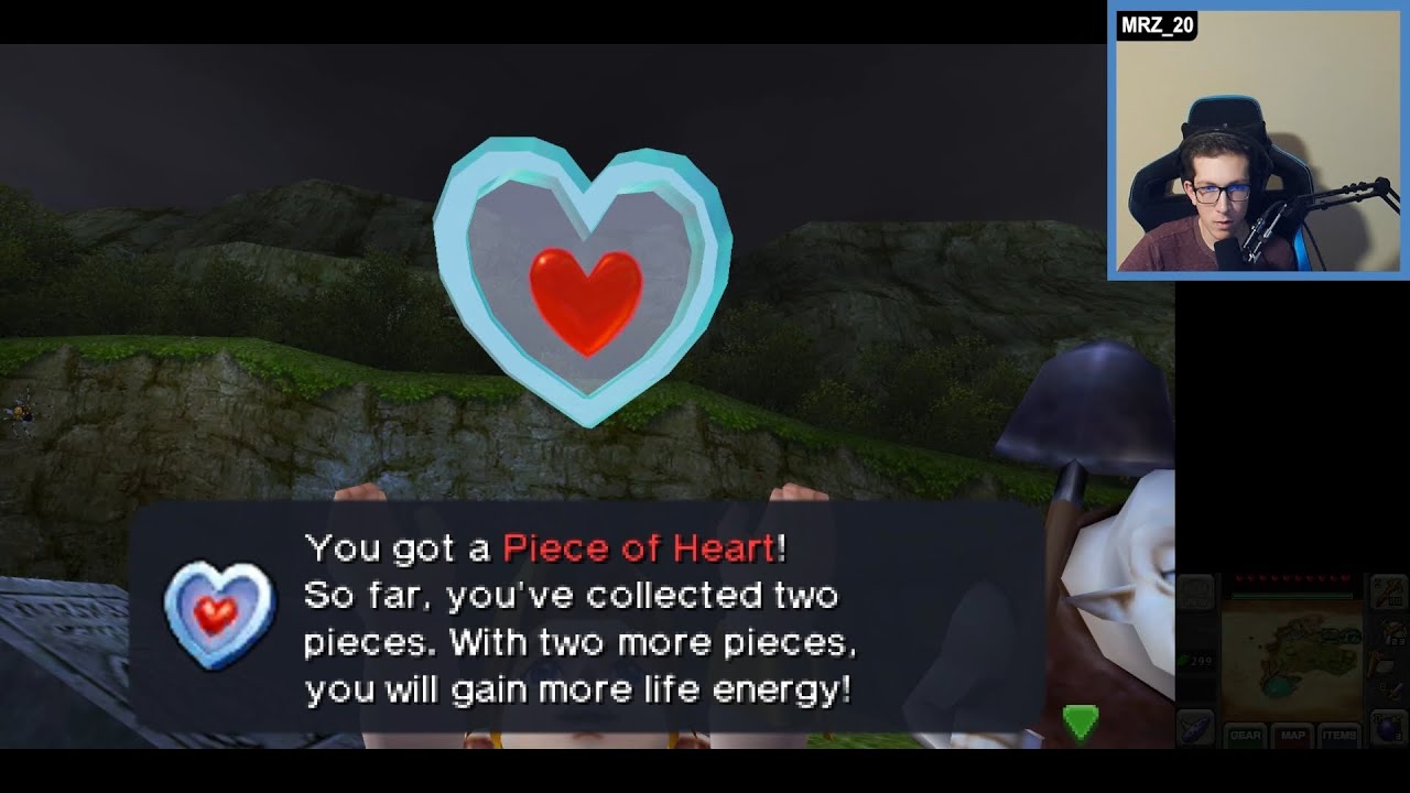 I actually got the heart piece from Dampe's grave digging tour | Zelda OOT 3D
