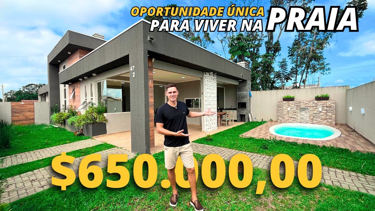 casa na PRAIA DE GUARATUBA com ÁREA DE LAZER INCRÍVEL - oportunidade única para você morar na PRAIA