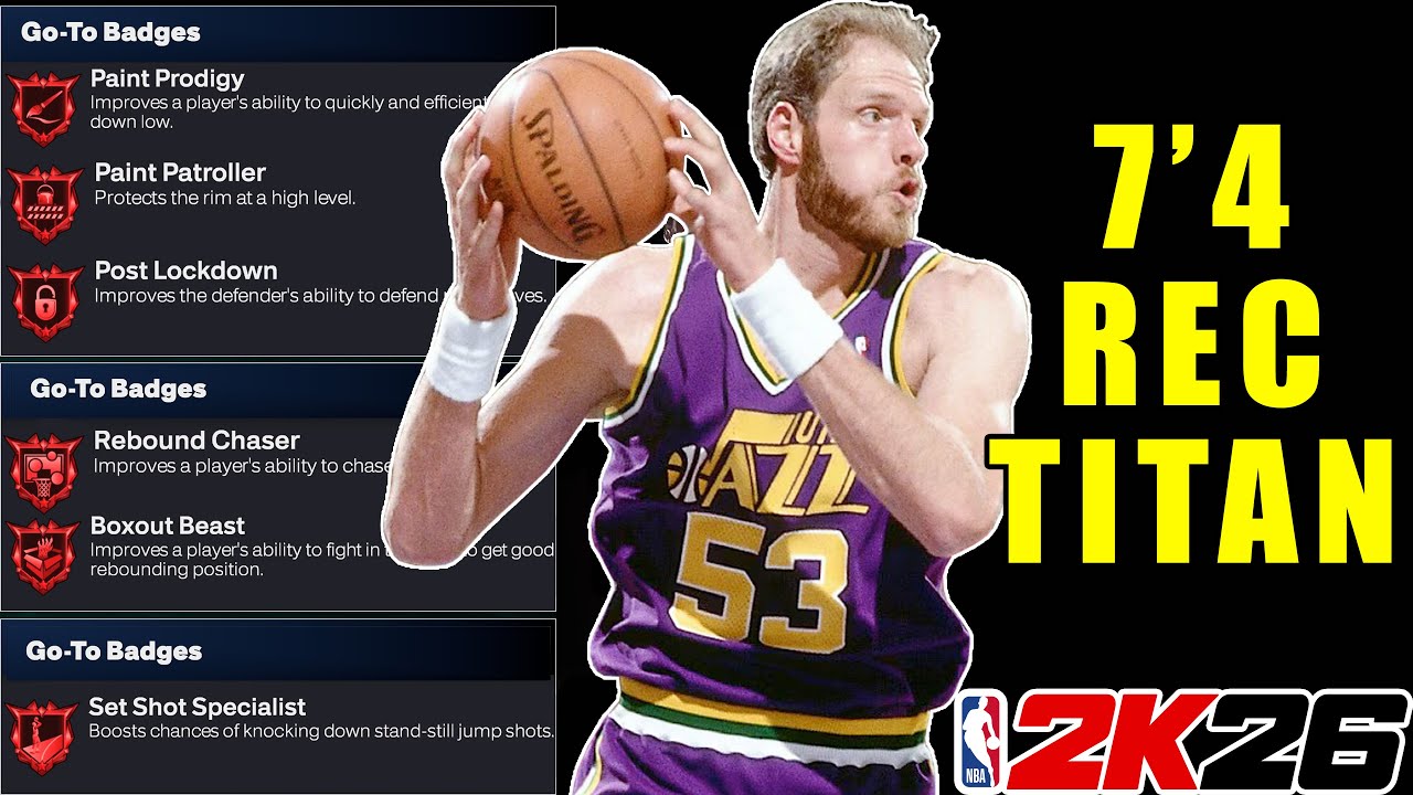 АБСОЛЮТНЫЙ ТИТАН 2,7 м (7 футов 4 дюйма) для NBA 2K26! Тип сборки Марка Итона — защитник щитов Pi...