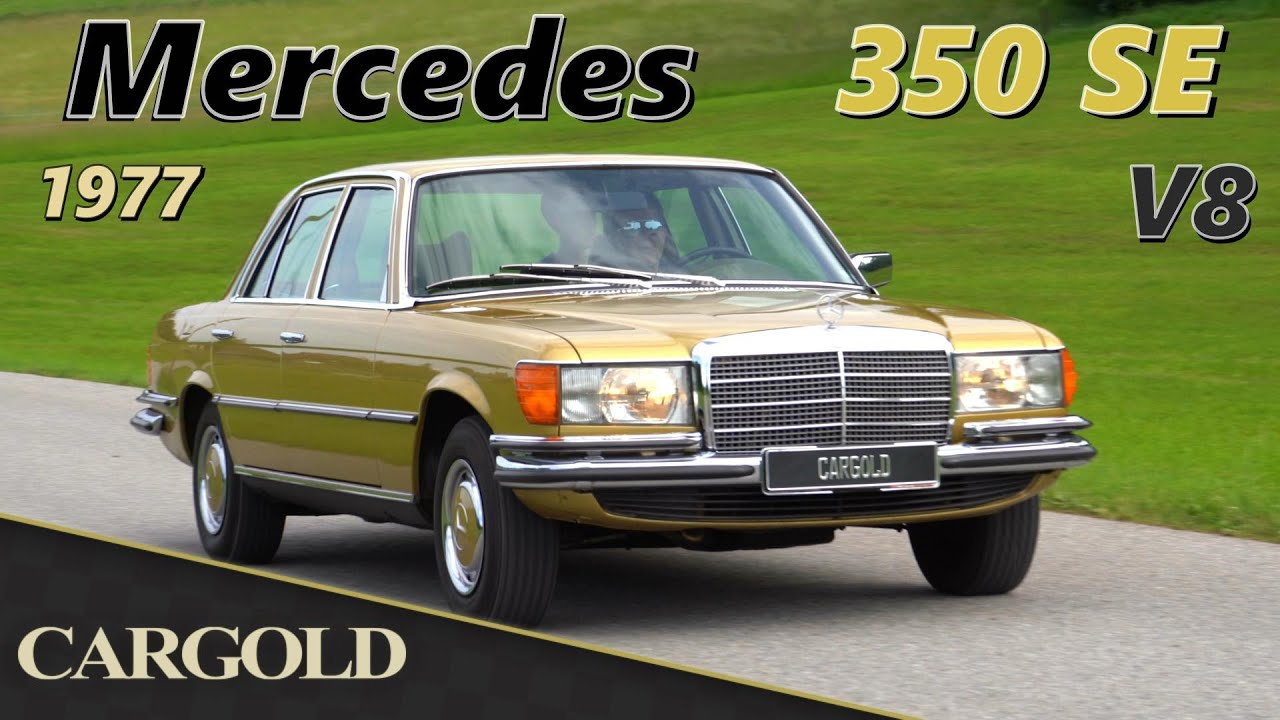 Mercedes 350 SE W116, 1977, Sensationelles Ausnahmefahrzeug in Ikonengold mit grünem Velours, V8