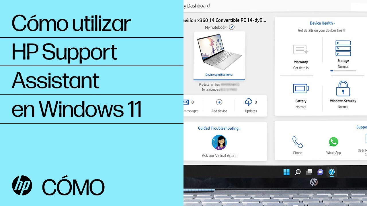 C&oacute;mo utilizar HP Support Assistant en Windows 11 | Soporte para equipos HP | HP Support