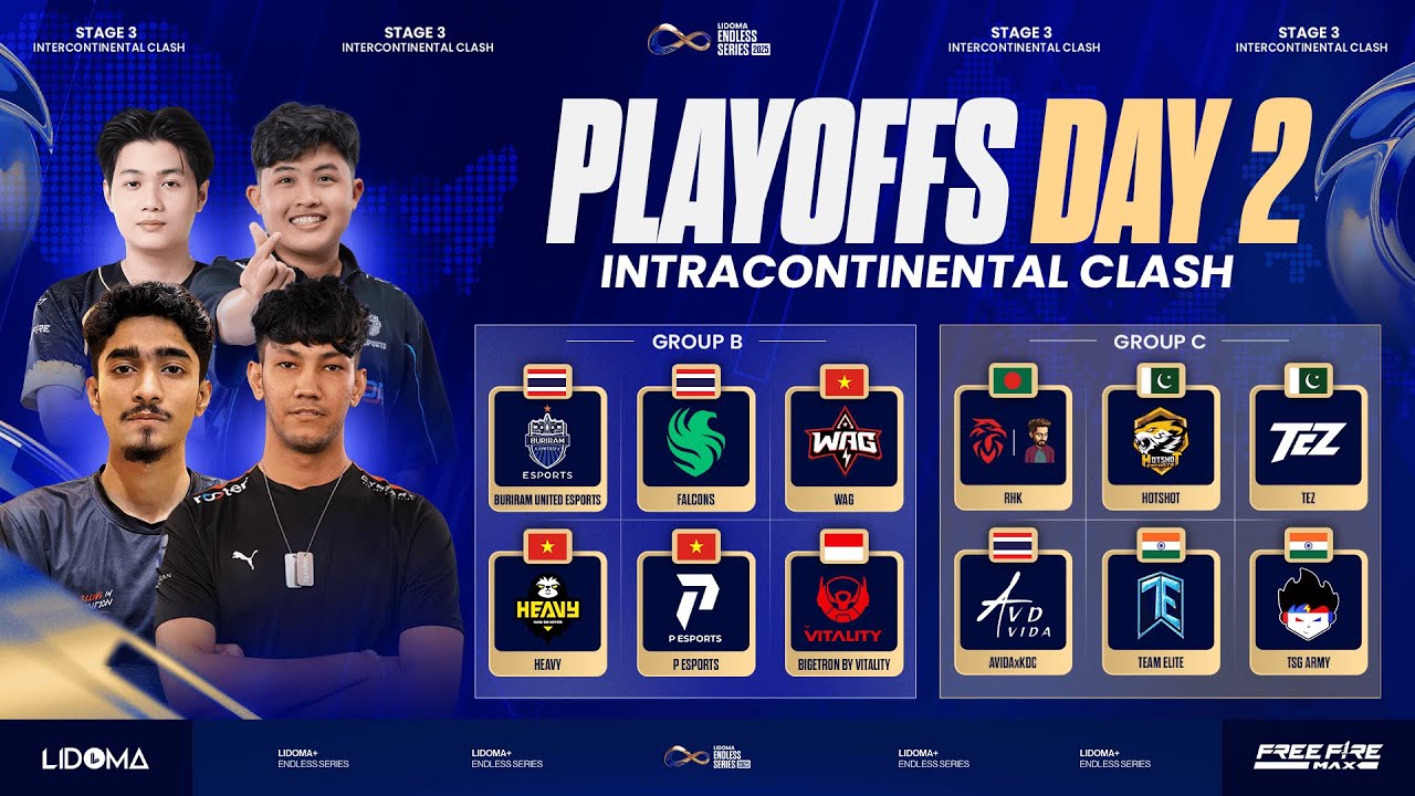 [HINDI] LIDOMA ENDLESS SERIES | INTRA CONTINENTAL CLASH | DAY 2 #ELITE #BRU #TSG #FLCN #WAG #RHK
