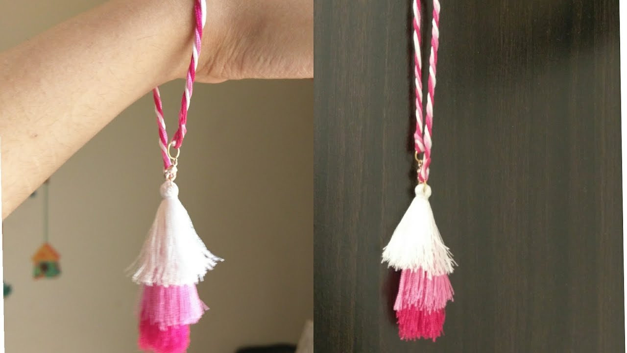 DIY bracelet/silk thread tassel bracelet/jewellery making/simple and easy bracelet