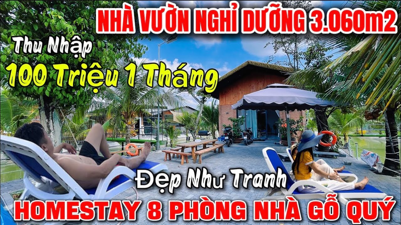 Tập 234 NHÀ VƯỜN NGHỈ DƯỠNG 3.060m2 Đẹp Như Bức Tranh - Nhà Gỗ Quý Và 8 Phòng Kiểu HomesTay Đẹp Mê ✅