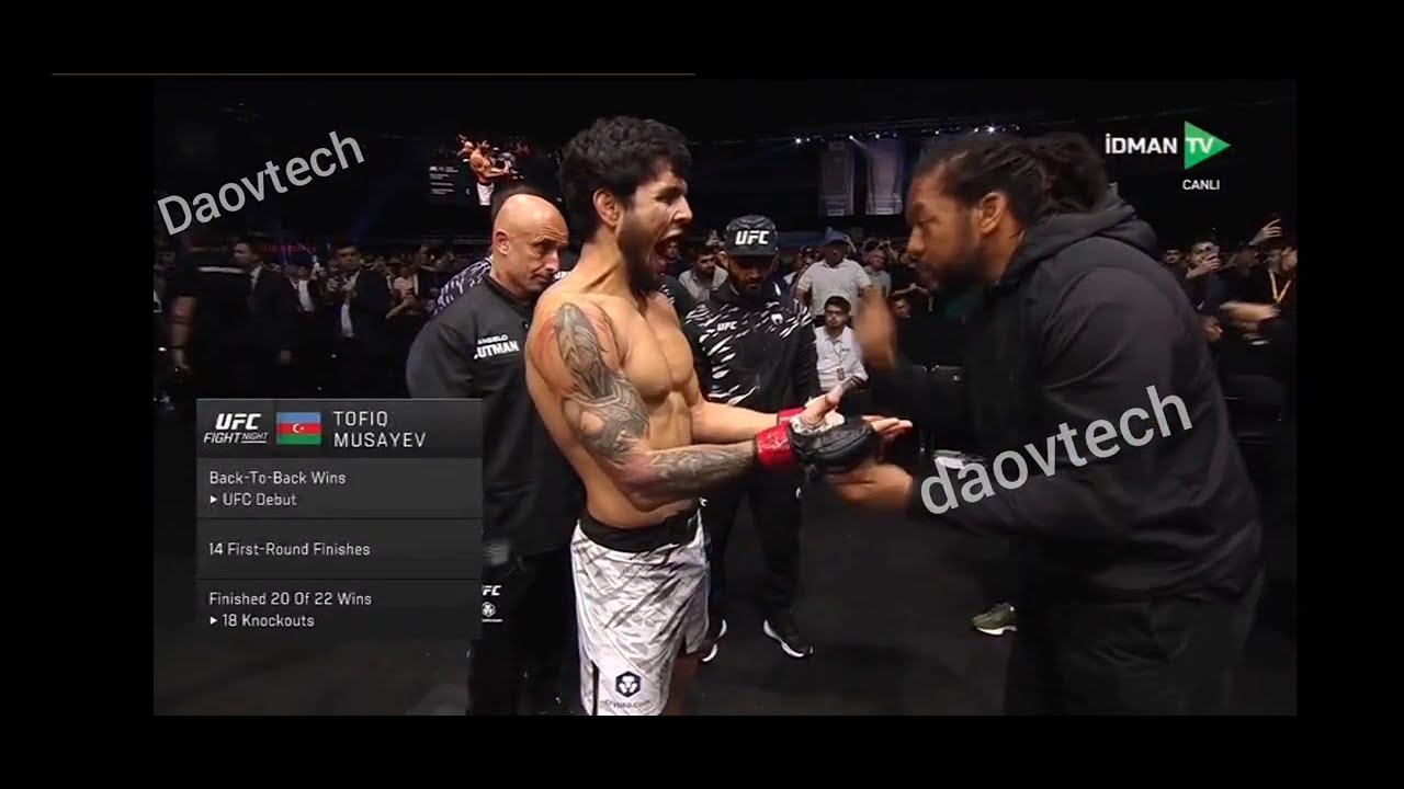 Tofiq Musayev vs Myktybek orolbai / UFC on ABC : HİLL vs  ROUNTREE JR . UFCBAKU #ufconabc