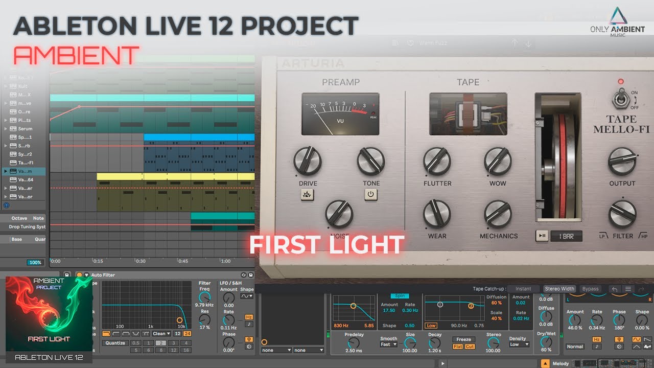 How To Easily Make Ambient, Chill - First Light, Ableton Live 12 (Royalty Free Project)