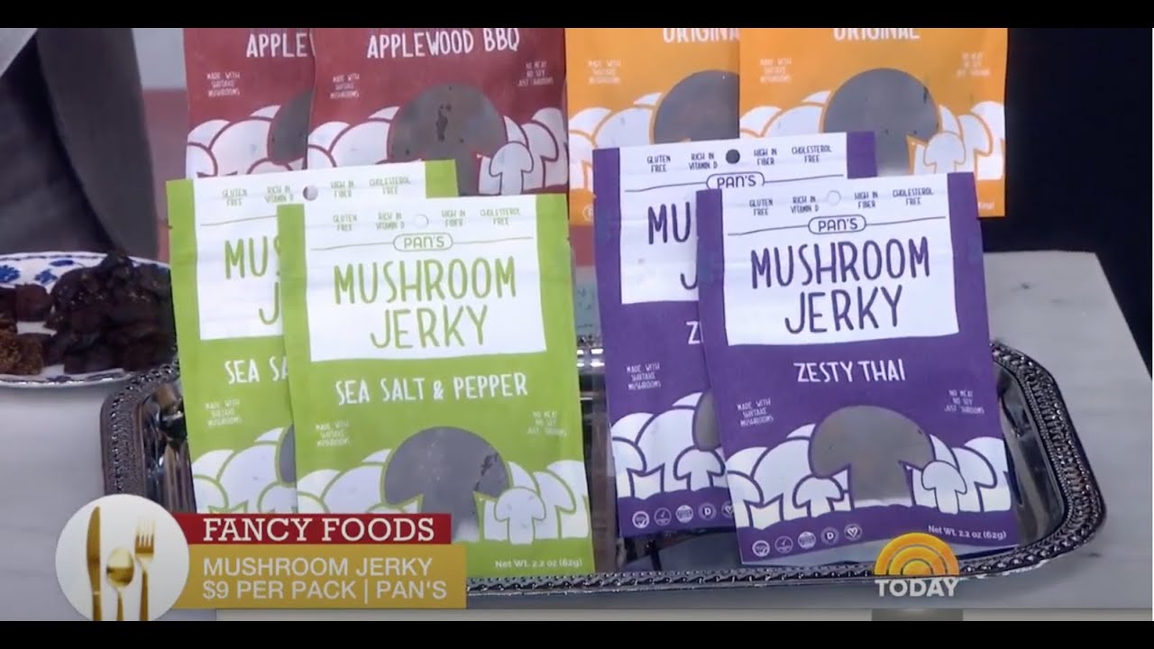 Pan's Mushroom Jerky on Today