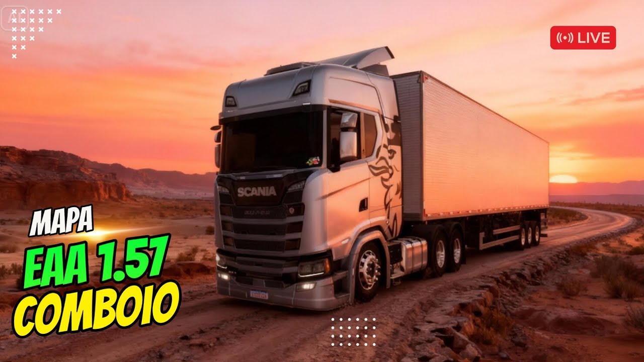 LIVE CONTINUAÇÃO ETS2  SIMULANDO AO MAXIMO | ETS2 LIVE