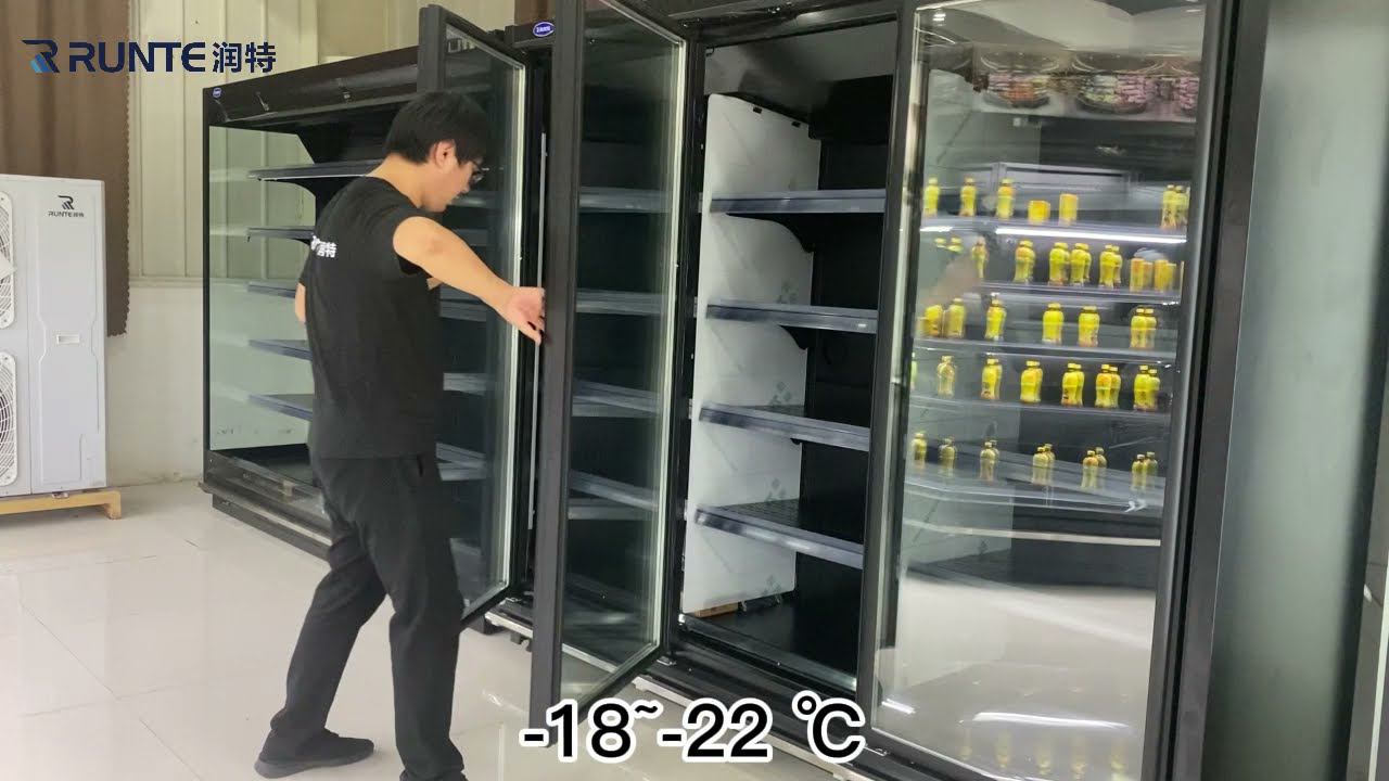 upright glass door freezer display products