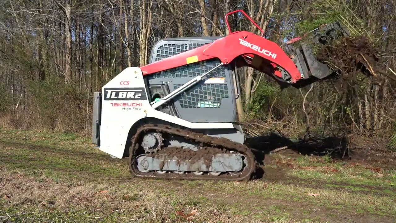 Takeuchi GRAPPLE pulled out the privet...UNTIL THIS happened!!