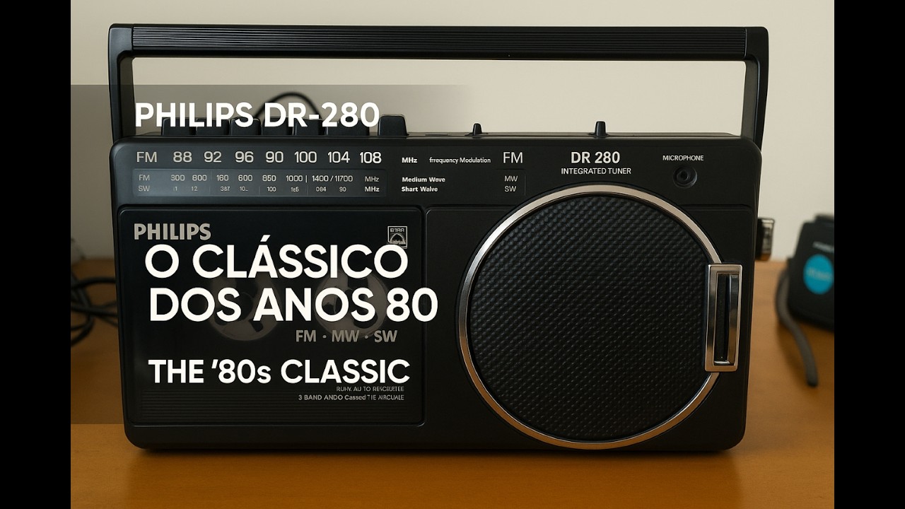 📻 Philips DR-280 — O Clássico Rádio Gravador Portátil dos Anos 80! - Nostalgia e Design marcante!