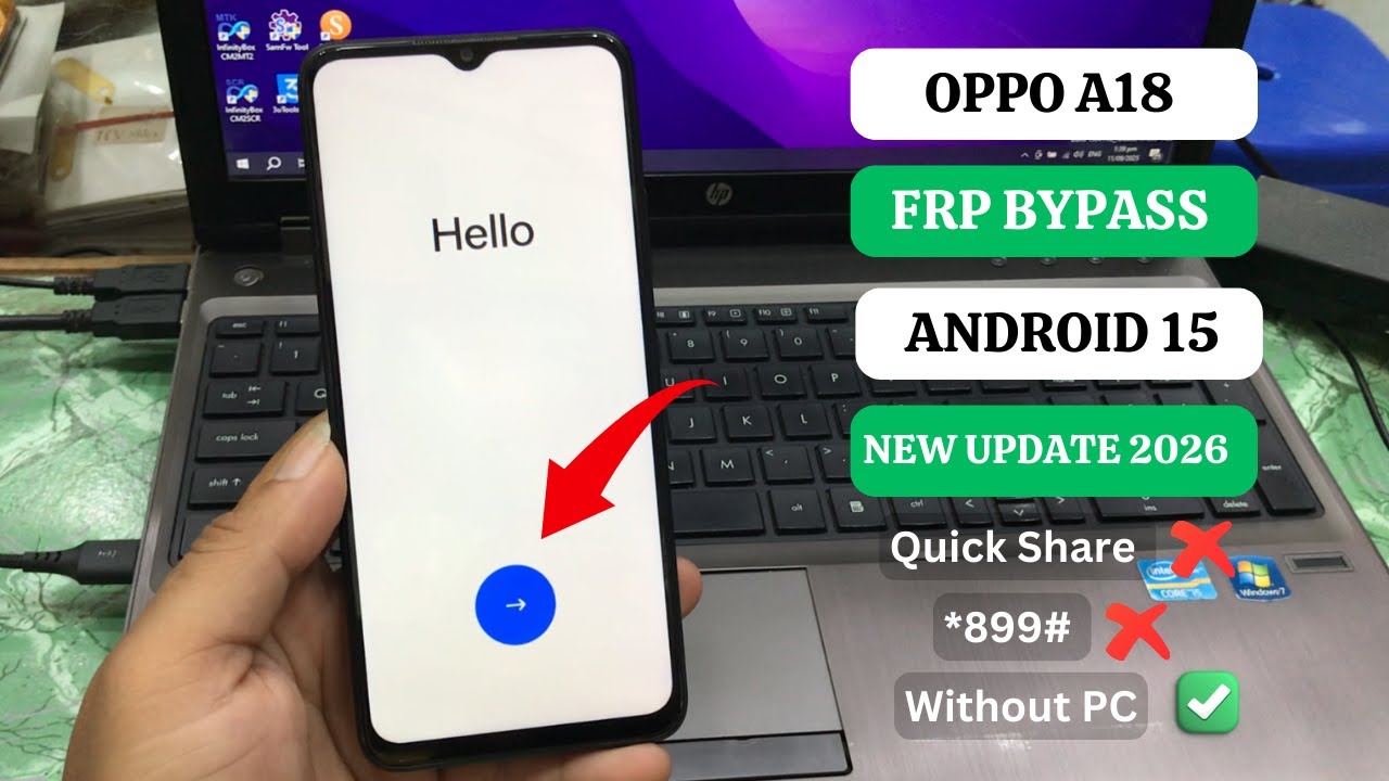 Oppo A18 Frp Bypass 2026 Without PC | Oppo A18 Frp Unlock Android 15 New Method  | Code Not Open ❌