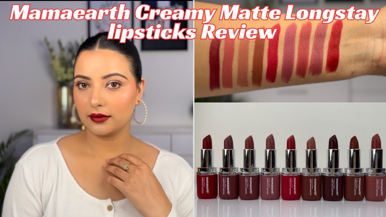 Mamaearth creamy matte longstay lipstick review |