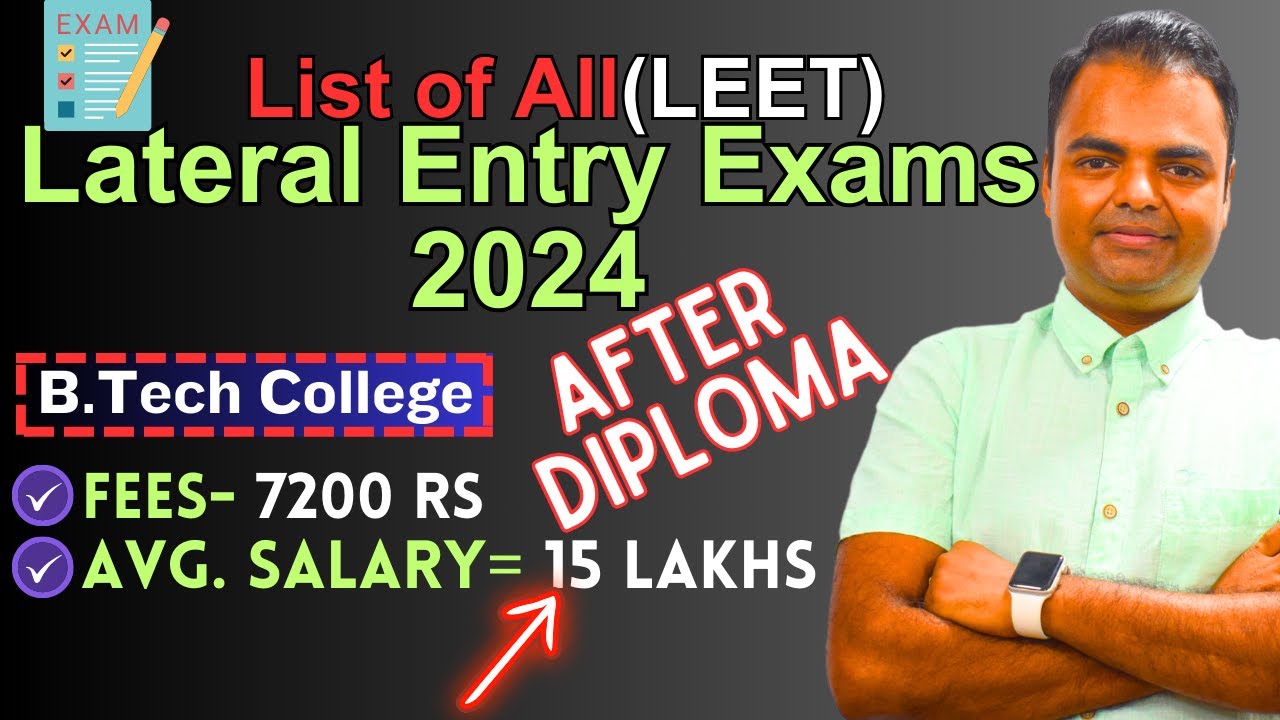 2nd Year B.Tech Admission After Diploma, Diploma to B.Tech Entrance Exam, Direct Govt B.Tech College