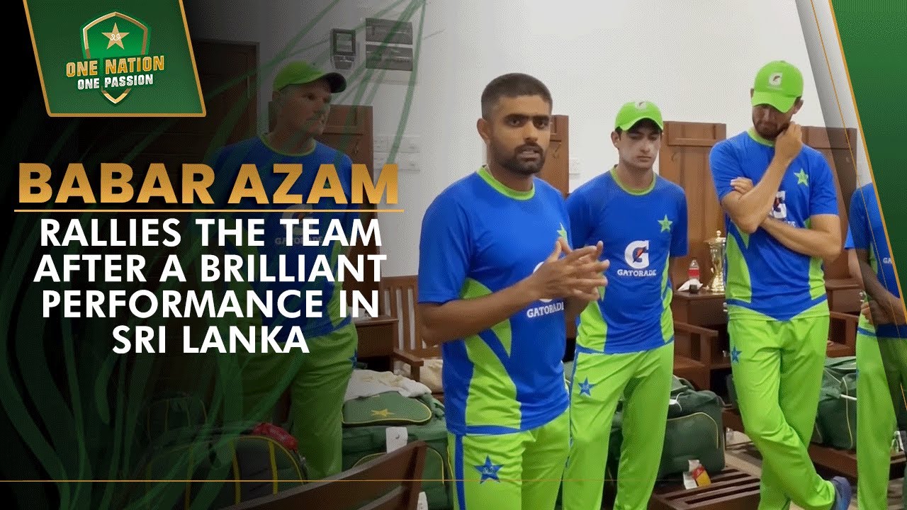 Babar Azam rallies the team after a brilliant performance in Sri Lanka 🔊 | PCB | MA2L