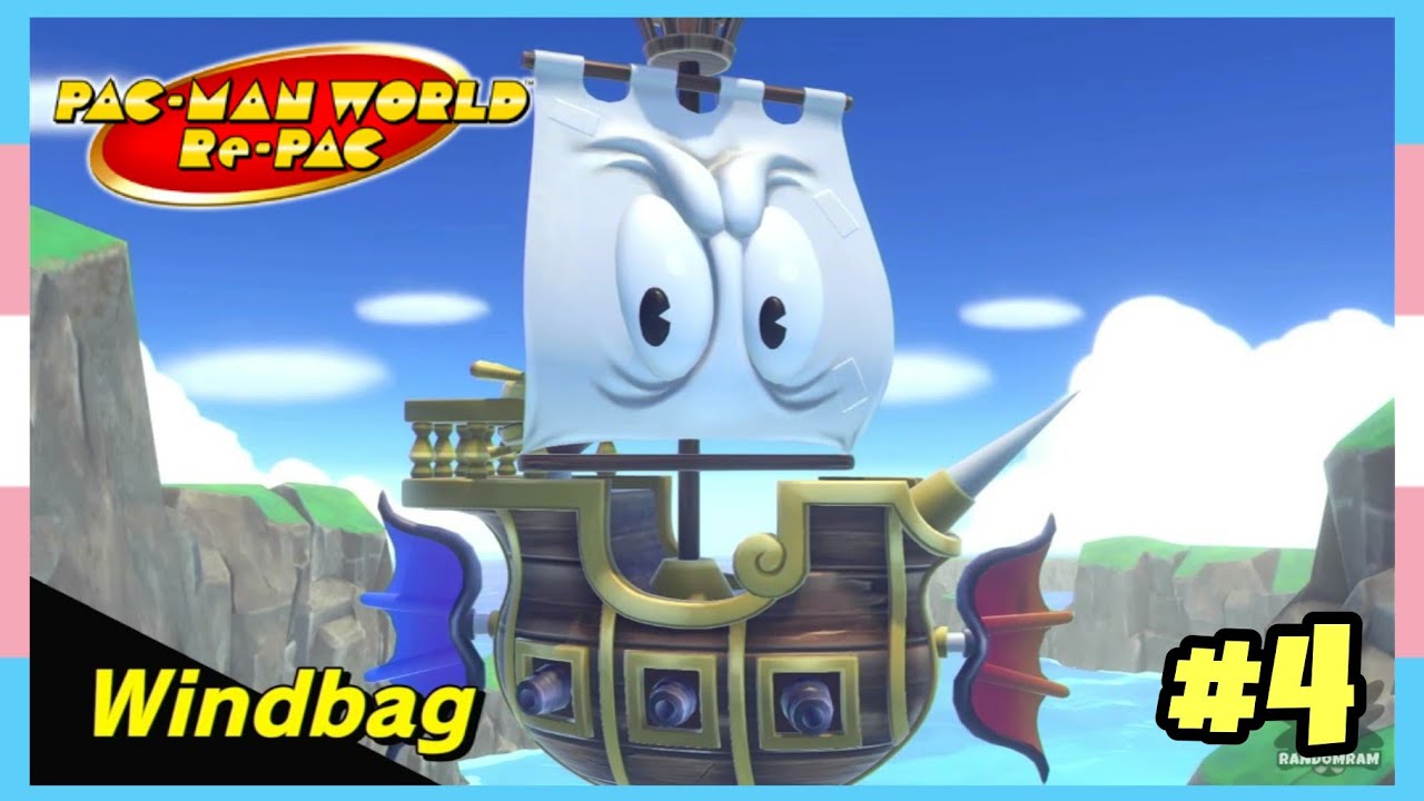 *First Boss Fight* 1-4 HMS Windbag Episode In Pac-Man World Re-Pac #4 (No Commentary)