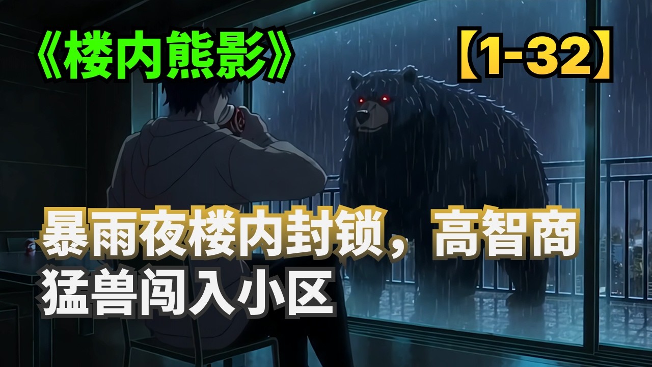 《楼内熊影》｜暴雨夜封楼，它正在门外解锁…｜悬疑生存动画