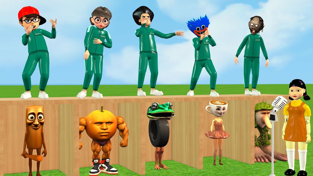 Scary Teacher 3D vs Squid Game Singing Tung Tung Tung Sahur Italian Brainrot Challenge