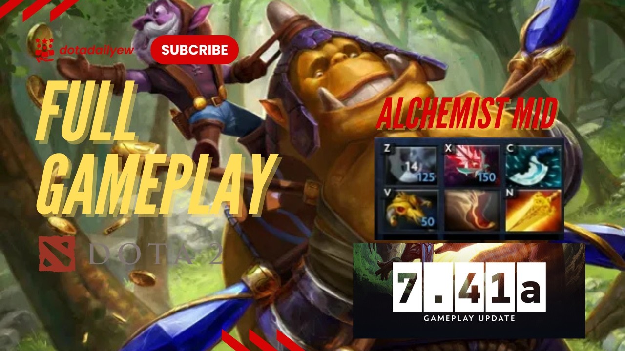 FULL GAME ALCHEMIST MID DOTA 2 patch 7.41