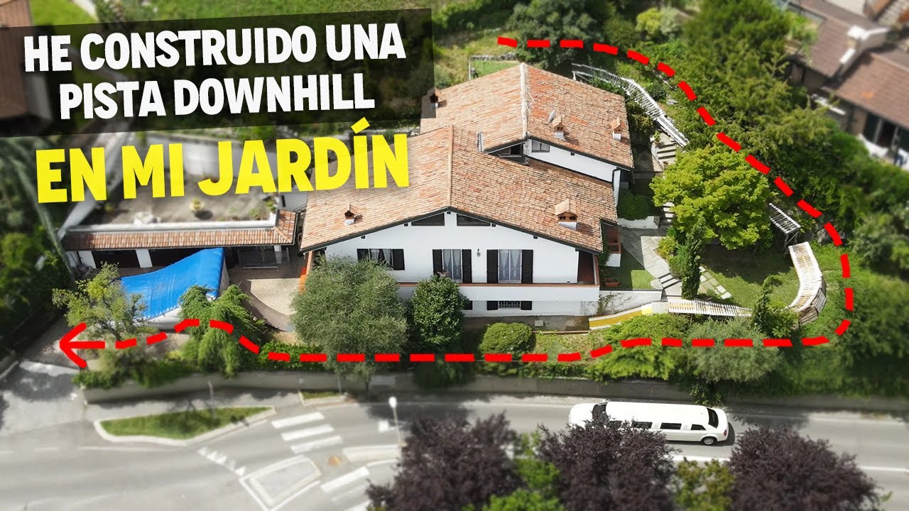CONSTRUYO UNA PISTA DE DOWNHILL EN MI JARDÍN [2 ATLETAS]