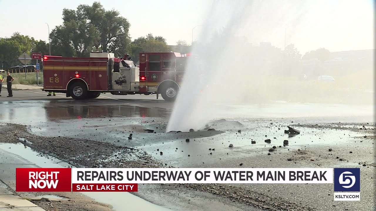 Repairs underway of water main break in Salt Lake City