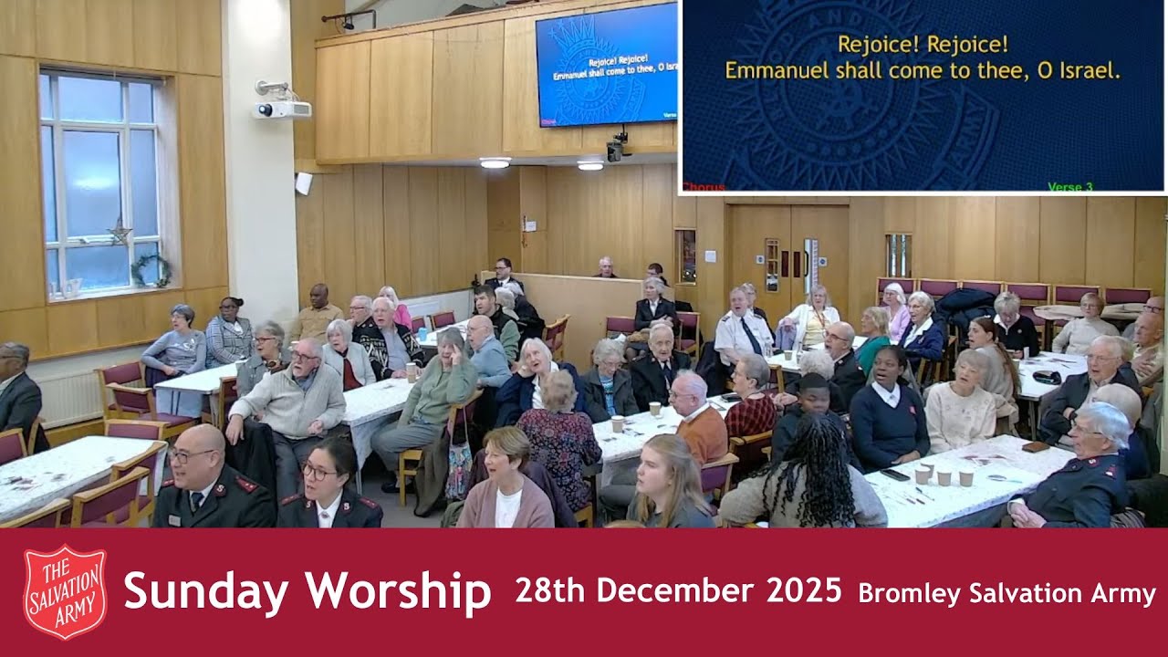 Bromley Temple Salvation Army - Cafe Church Style 28th  December 2025.