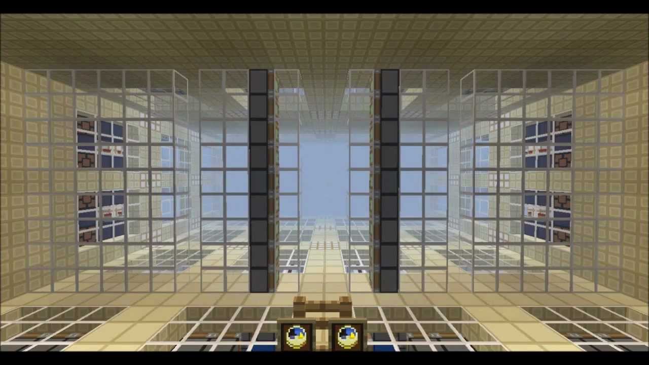 Minecraft 24X9 Piston Glass Door (no sand and gravel) [1.4.6]