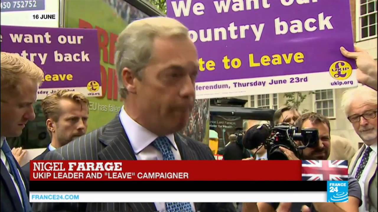 Brexit Vote:  UKIP leader Nigel Farage hails British voters, declares 'UK's independence day'