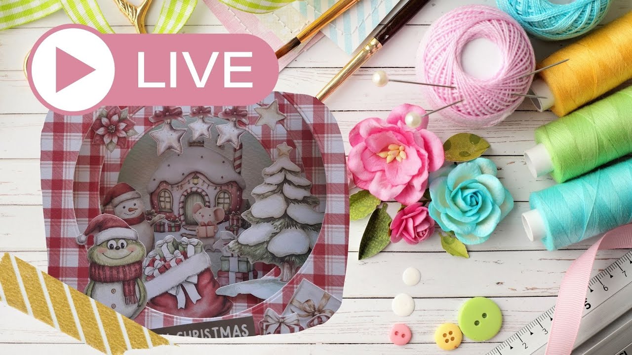 #live creatif #carte #tunnel accordéon #noël  #action