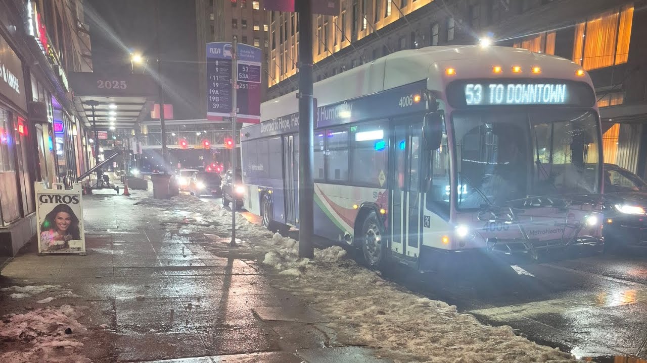 Fast! Night Ride Rt 53 Metrohealth Line - Broadview to Downtown #4006 2022 Gillig BRT+CNG 40'